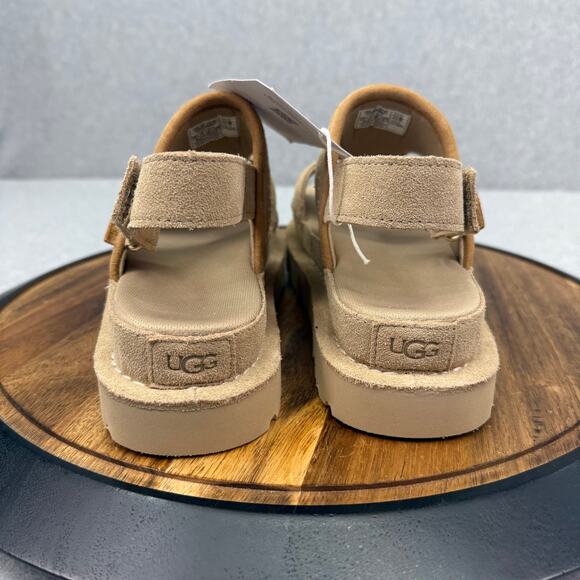 UGG Goldenstar Regenerate Sandals Women's 8.5 Sand Suede [1167369] - Picture 4 of 6